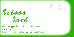 vilmos koch business card